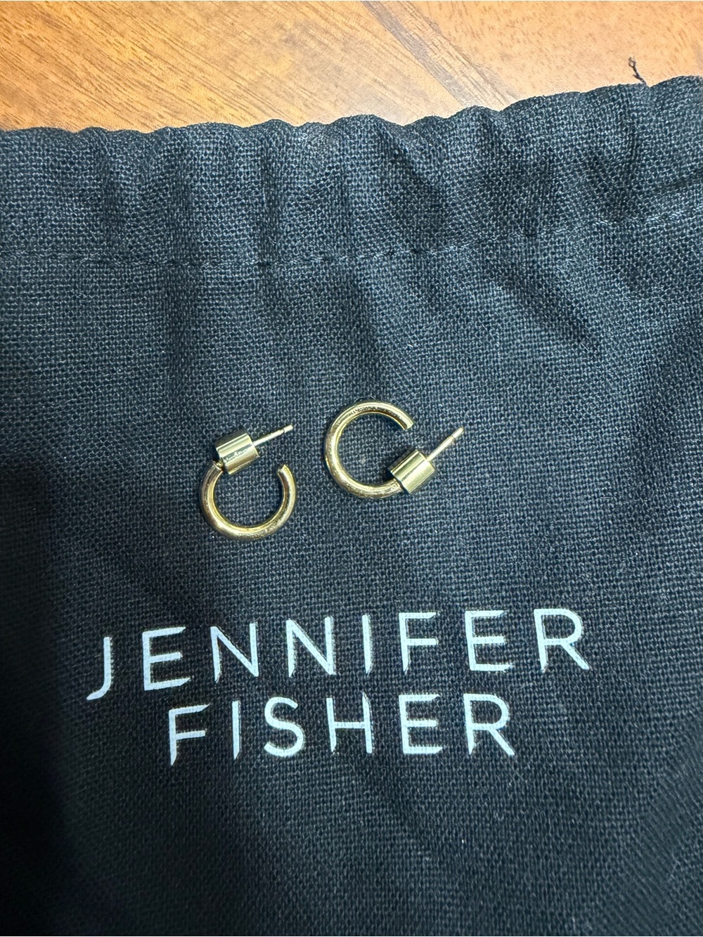 Jennifer Fisher Lilly Micro Huggies Gold Plated Brass Earrings